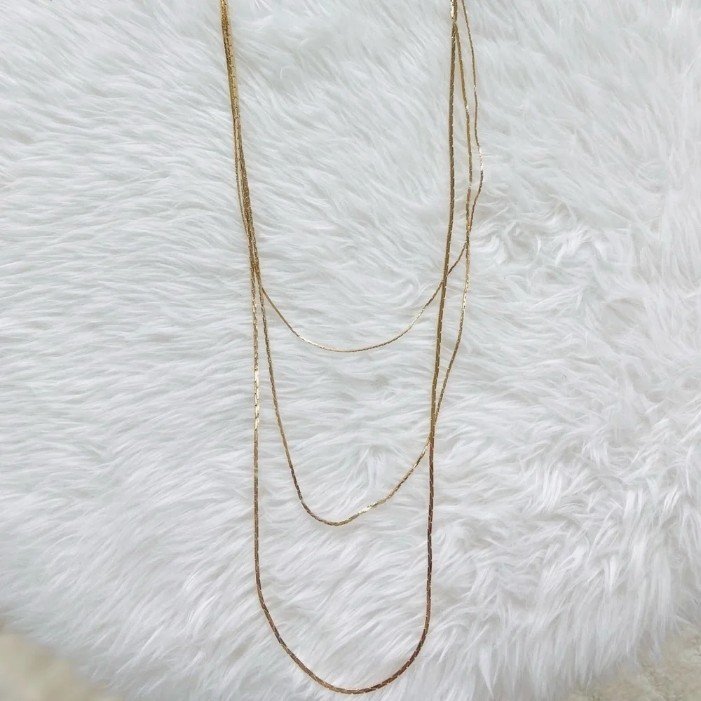 Together Forever Triple Chain Necklace